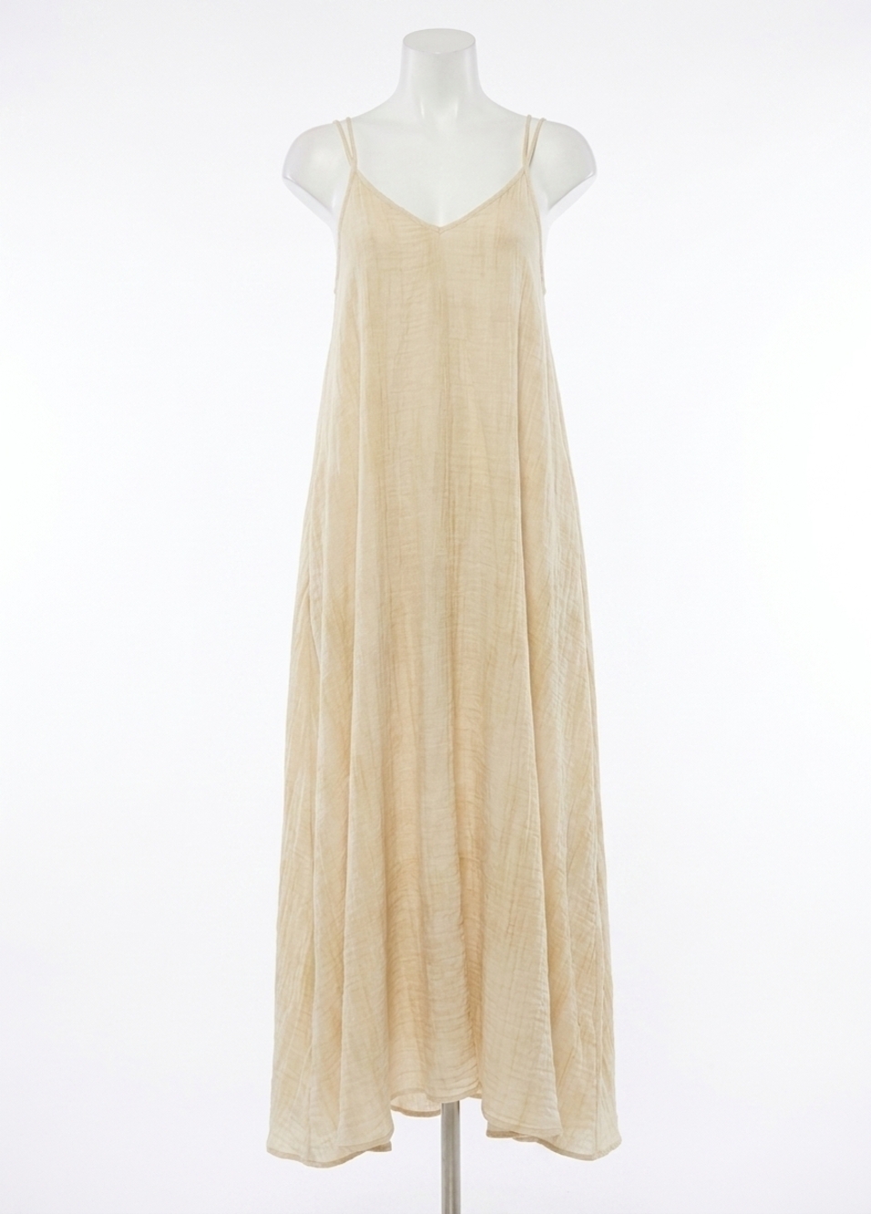 NEW PINCH textured woven maxi dress in oatmeal